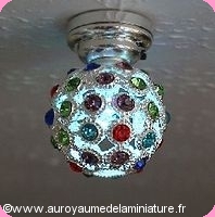 LUMINAIRE miniature 1:12
- LED / PLAFONNIER  BOULE DISCO
