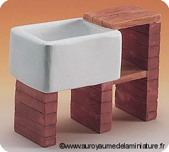 EVIER miniature sur Briques + Rangement - DF690
