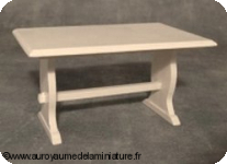 CUISINE miniature - TABLE rectangulaire,
en BOIS, Coloris BLANC