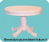 CUISINE miniature - TABLE ronde miniature, 
en BOIS, Coloris BLANC