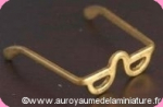 BUREAU miniature 
- LUNETTES miniatures en METAL doré