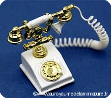 BUREAU miniature -
TELEPHONE miniature, Coloris BLANC