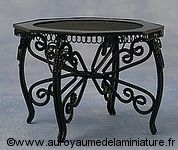  JARDIN miniature / TABLE / DESSERTE en Mtal NOIR 