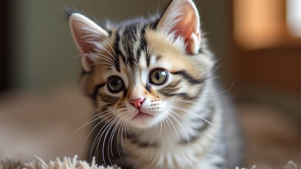 Chat miniature dans un appartement moderne