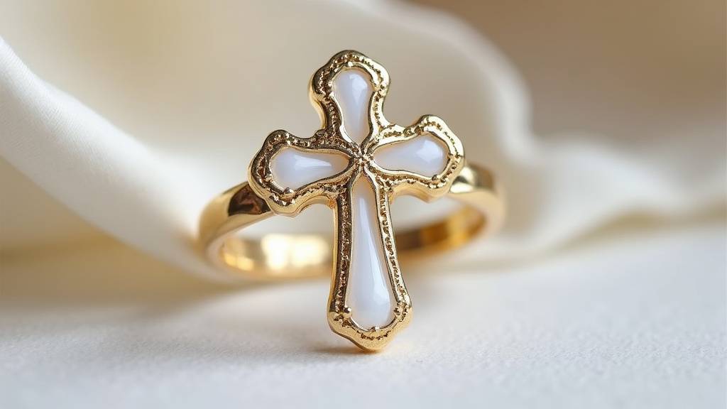 Une croix de baptême avec une gravure personnalisée.