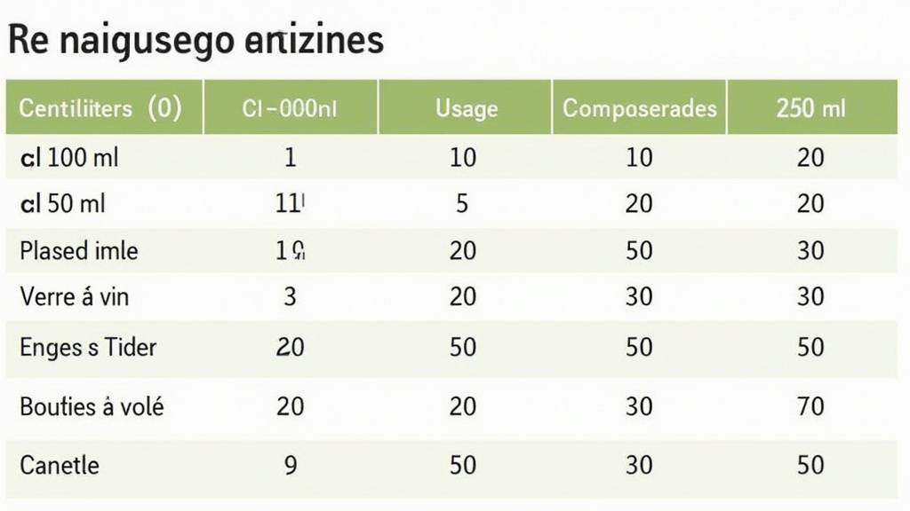 Cuisine avec mesures précises - conversion cl en ml