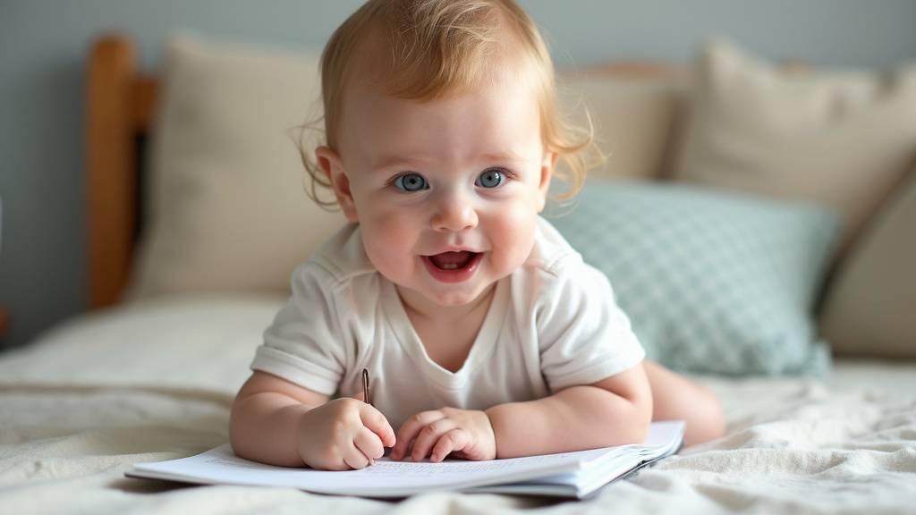Enfant heureux qui joue et apprend