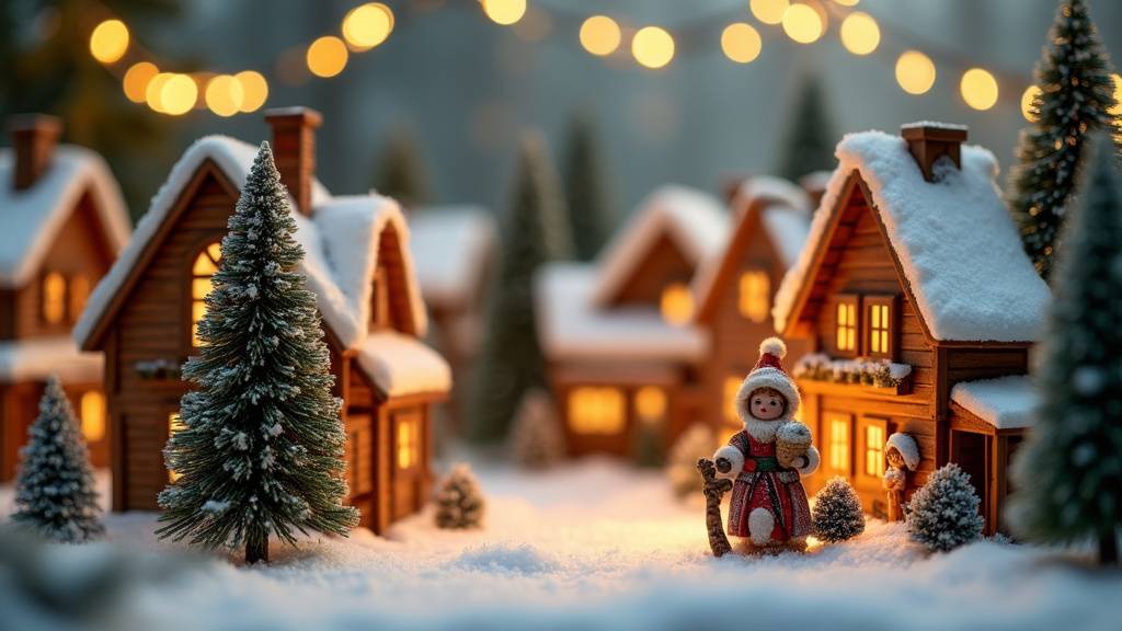 Figurines animées pour village de Noël avec mouvements
