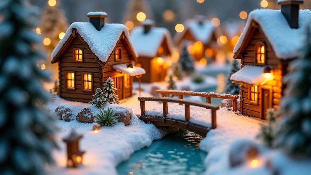 Figurines animées pour village de Noël