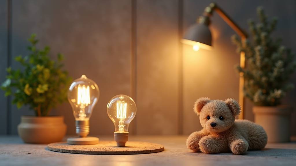 Collection de lampes miniatures éclairant une maison de poupée