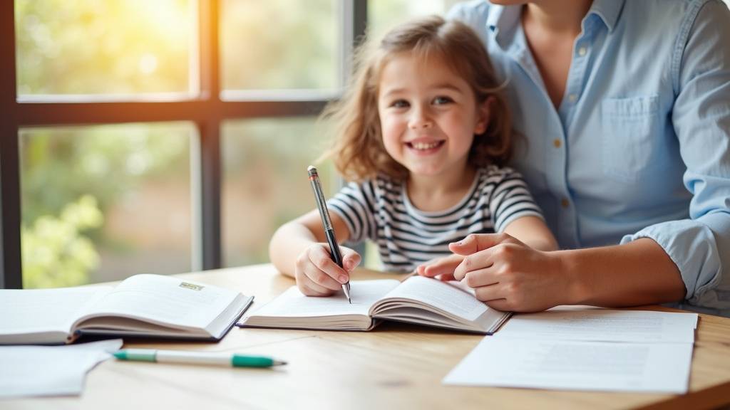 Famille heureuse pratiquant la parentalité bienveillante
