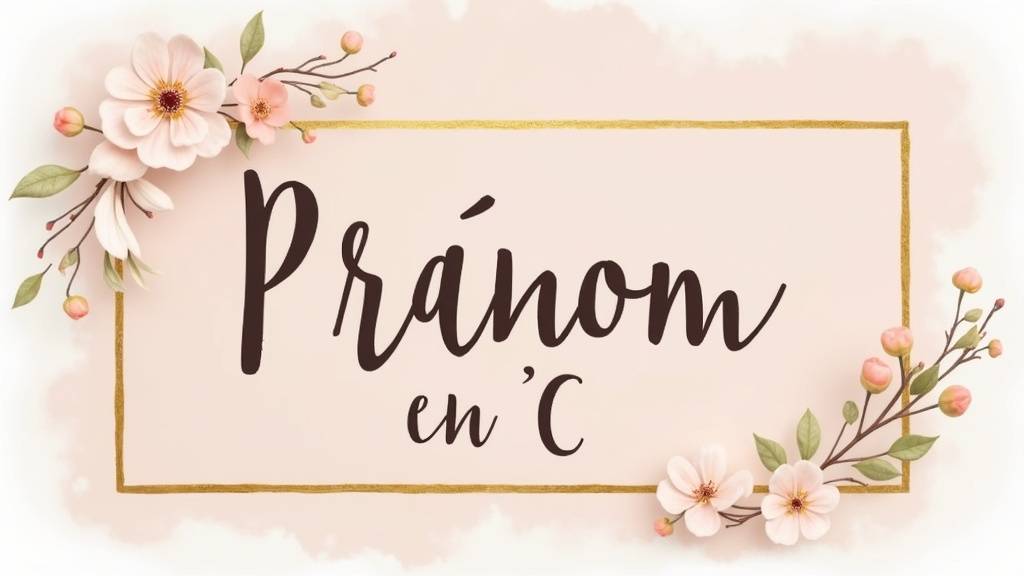 Illustration de prénoms de fille en C