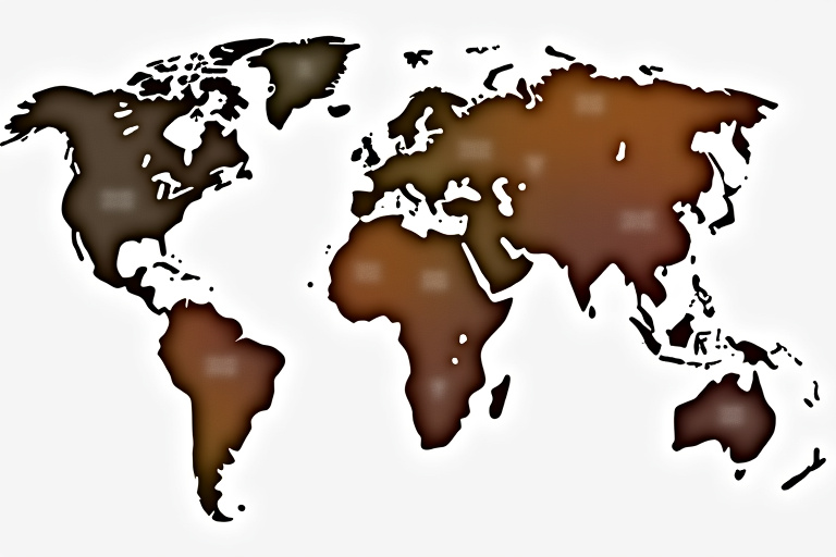 Carte du monde montrant les origines des prénoms en Q