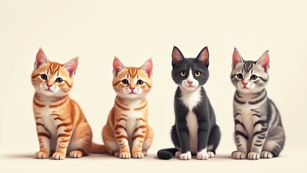 Collection de chats miniatures - Skookum, Munchkin, Korat