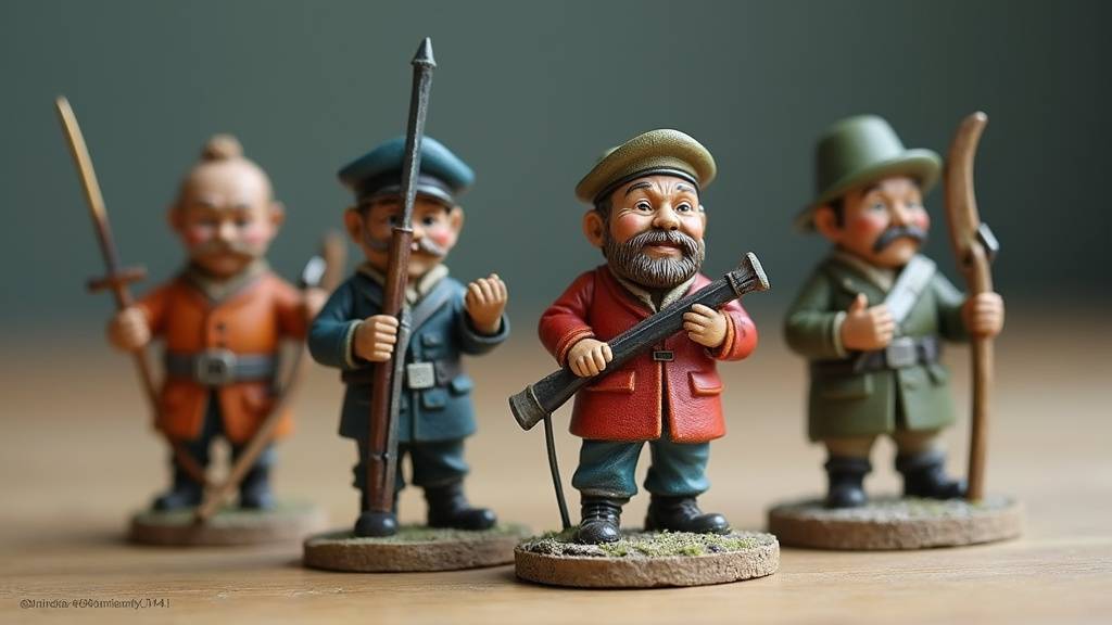 Vitrine bien rangée de figurines miniatures
