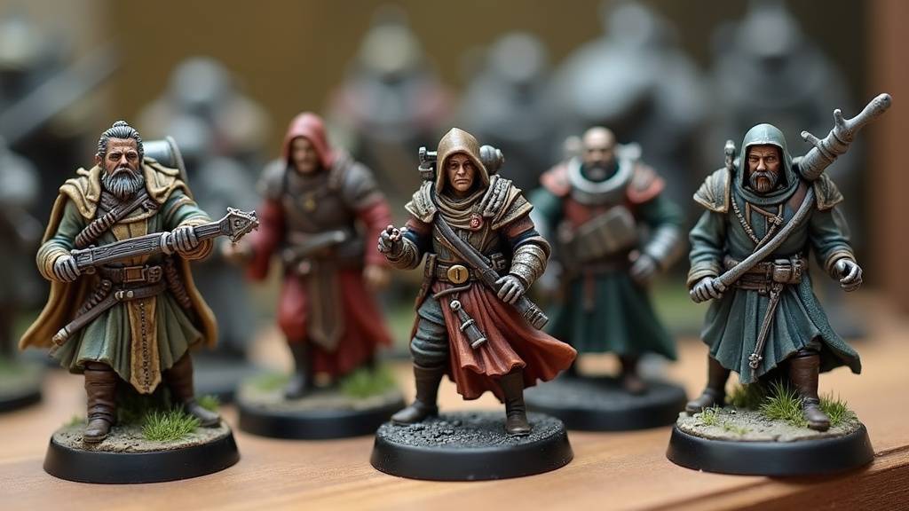 Armée de figurines de wargame sur une table de jeu